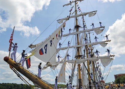 Indonesian Naval Ship Dewaruci in Savannah. Photo by Jeff Dennis