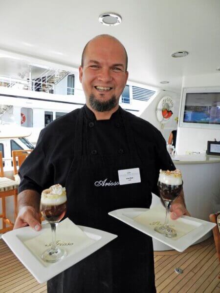 Chef Jerry Pond, M/Y Arioso – second in 2011 and a winner in 2012. Photo Jan Robinson