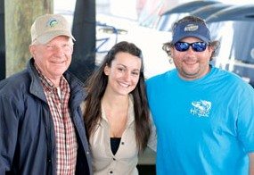 Capt. Doc Brown, Caroline Cope, Adam Kleczkowsk. Photo by Kevin R. Roberts