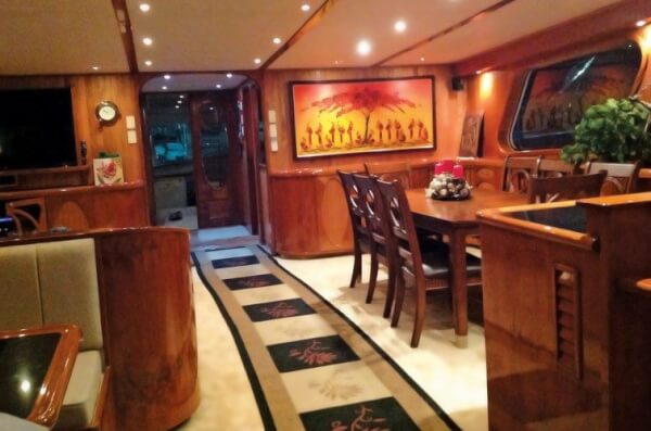 The rebuilt saloon