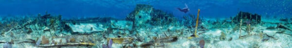 A 19th Century sailing vessel near Fowley Rocks in the Biscayne National Park. All photos courtesy of National Park Service