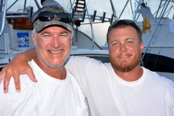 Wave Paver's father and son team of Jr and Steve Davis finish as top two anglers. Steve Davis (right) Top Angler. Credit: Dean Barnes