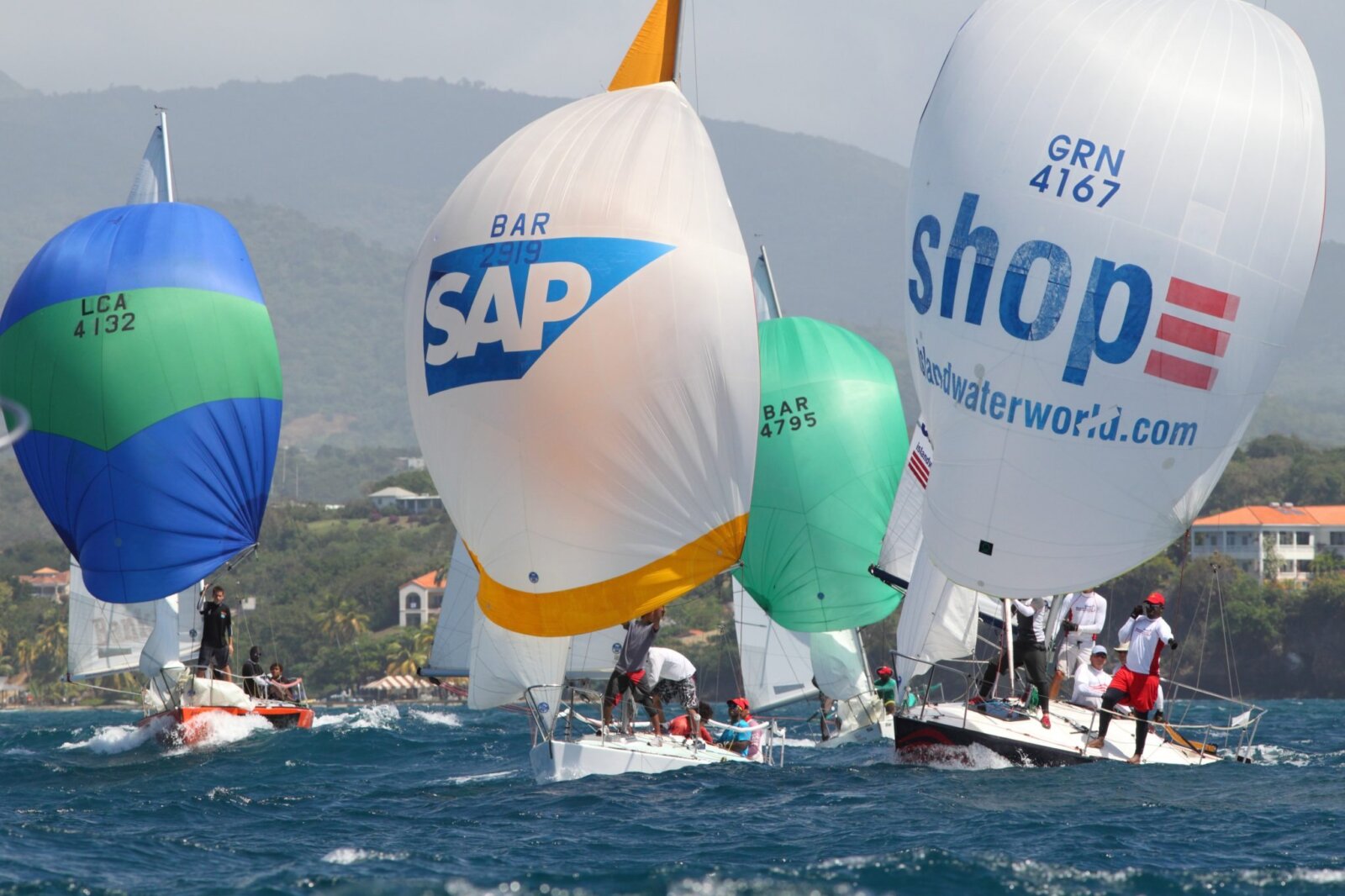 J/24s Racing at Grenada Sailing Week