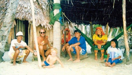 Boat Cruising with kids. In the San Blas Islands, 1988. Photo by Janet Hein