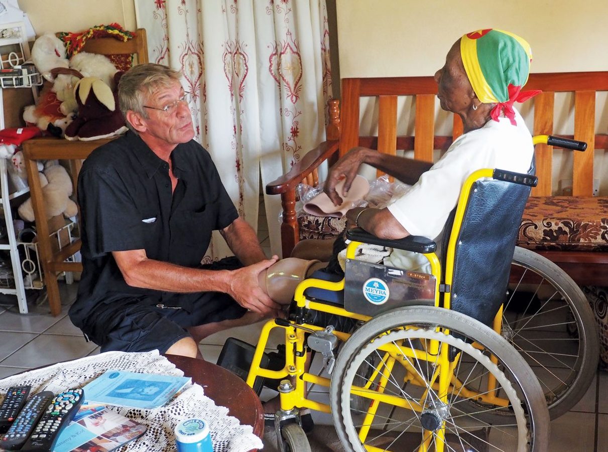 You can’t help but admire the spirit and will of the people - Monica Pierre is 90 years old and blind – she just wanted to walk again