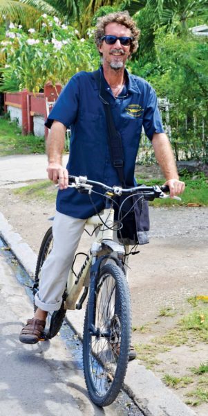 Andrew Robinson on his daily drive. Photo by Jan Hein
