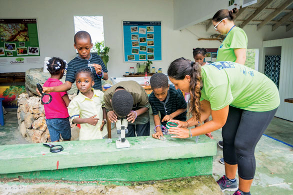 Everyone got an up-close look at aquatic creatures in the Portable Pond