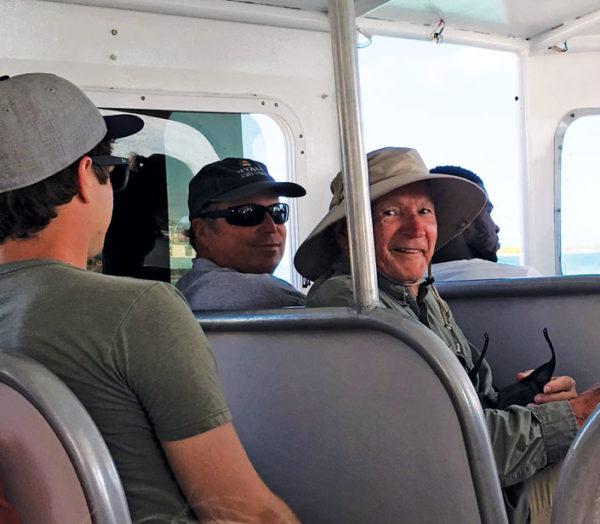 Robert and Dad on the 30 minute ferry ride from Walkin Marina in Leeward, Provo over to Sandy Point Marina, North Caicos. Photos by Toni Erdman, Robert Erdman and Brooke Atkins