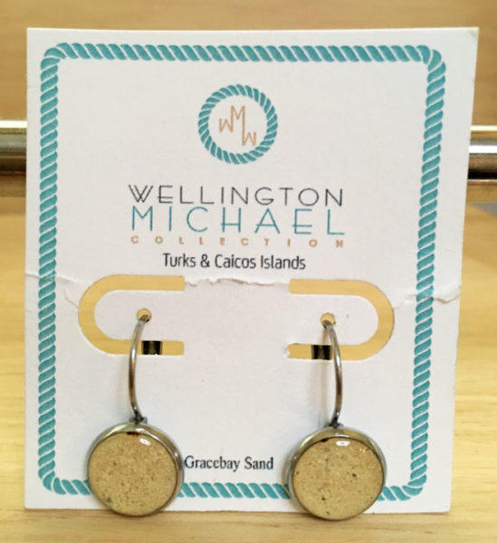 Locally made jewelry from the Michael Wellington Collection. The artist encapsulates Grace Bay sand in a lot of his pieces. Photos by Toni Erdman, Robert Erdman and Brooke Atkins