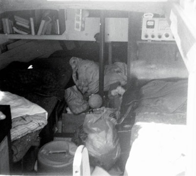 Interior of Corina 1968 (note RDF and flypaper)
