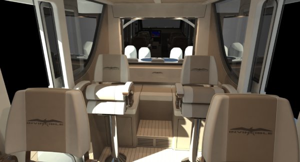 Invincble 46' Pilothouse Cabin Looking Aft