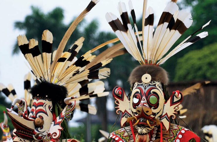 Dayak masks. Image courtesy of Wikipedia