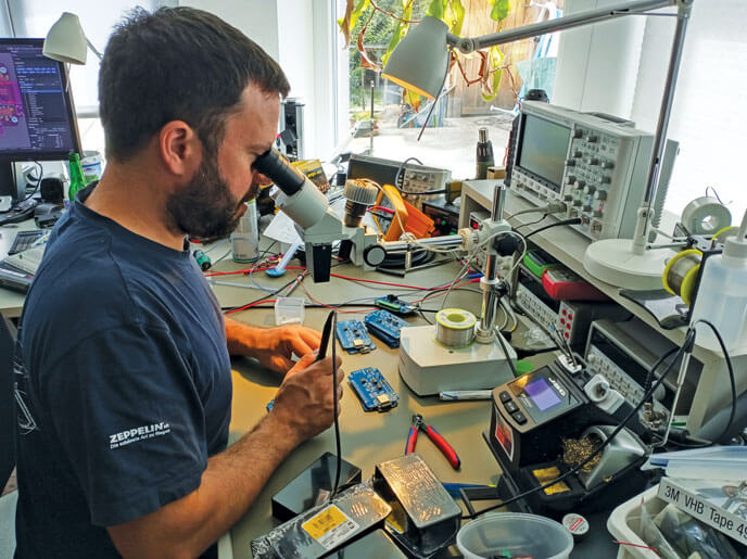 The PCBs are still handsoldered, assembled and invidually checked. Photo By Birgit Hackl and Christian Feldbauer