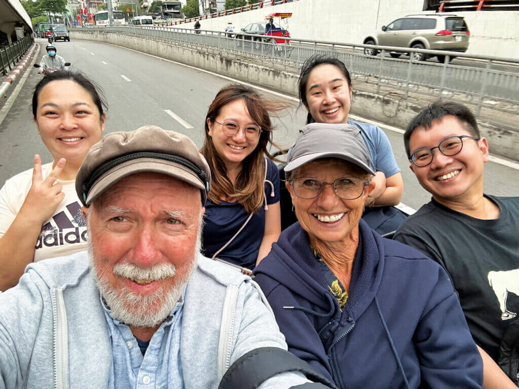 In Viet Nam with a jeep load of friends