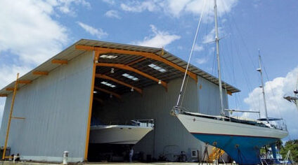 Shelter Bay Marina. Courtesy Shelter Bay Marina and Boatyard