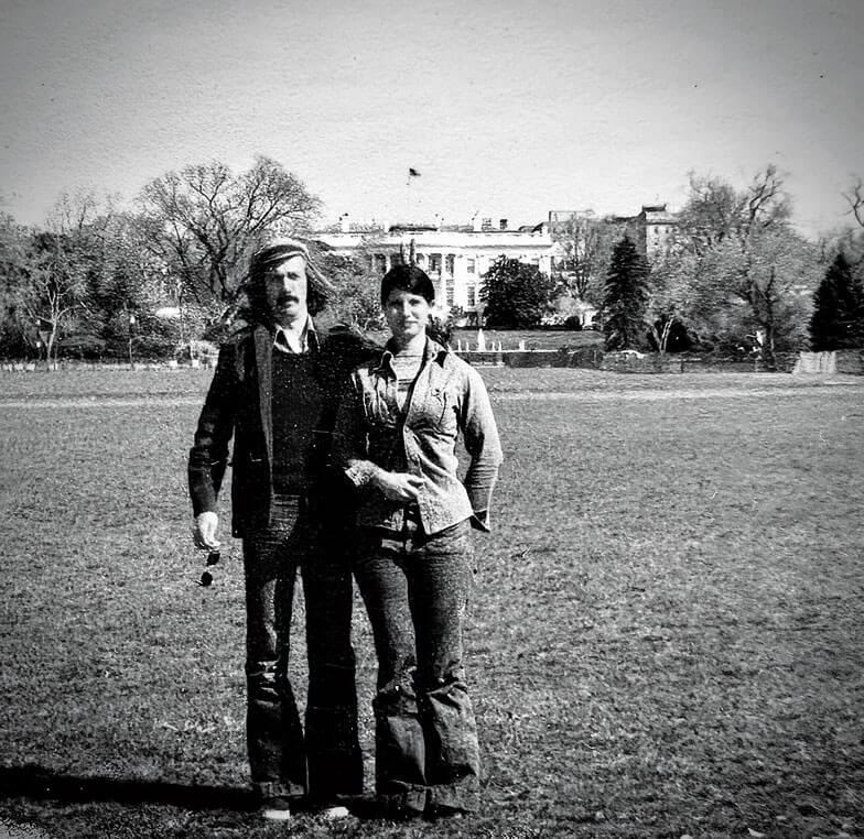 Fatty and Carolyn in front of the White House