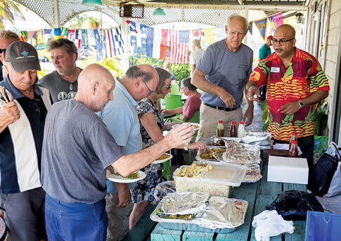 SSCA New Year’s GAM with Jesse James to the far right in Trinidad. Courtesy Members Only Maxi Taxi