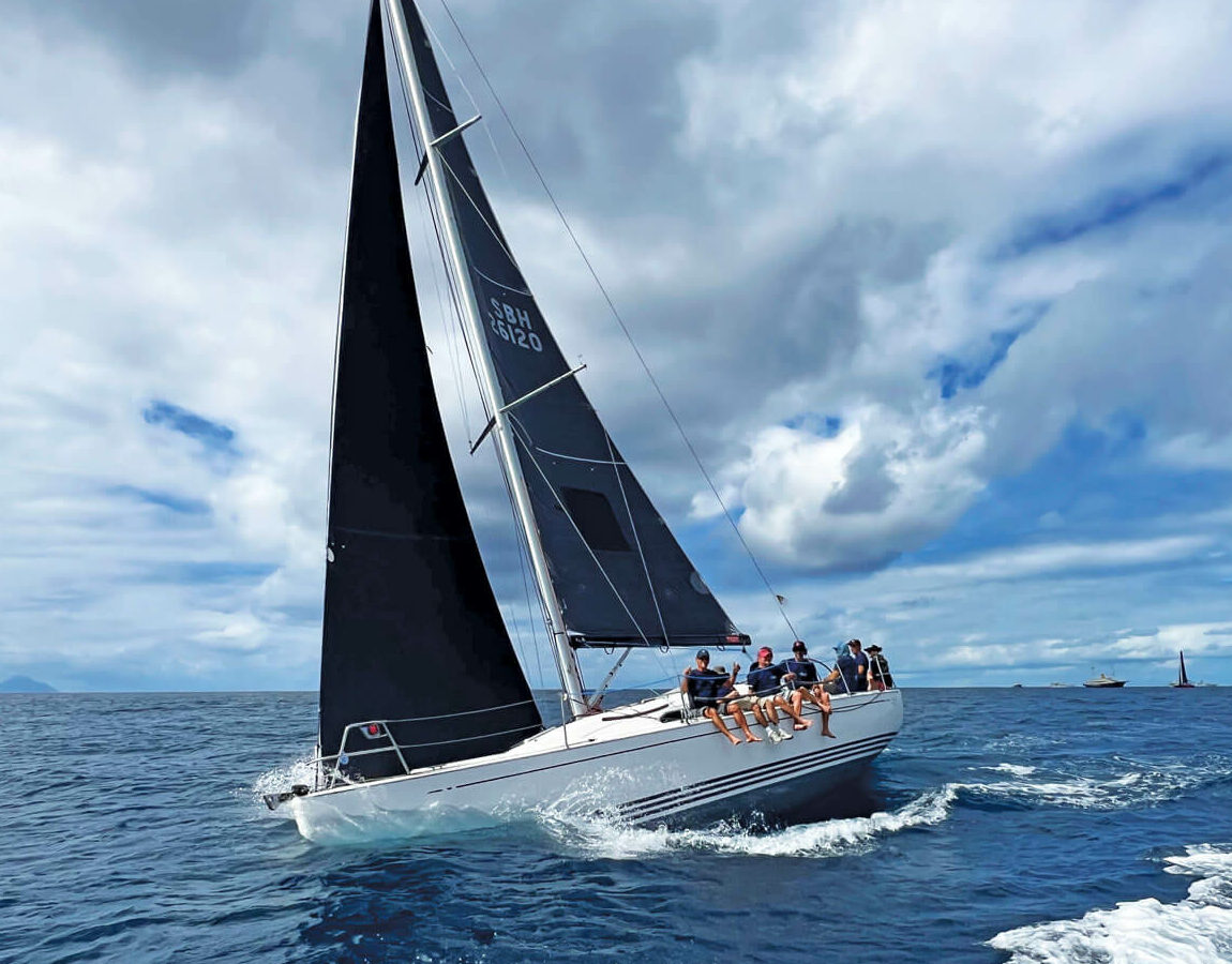 St. Barth’s New Year’s Eve Sail Boats Parade. @Berenice Diveu