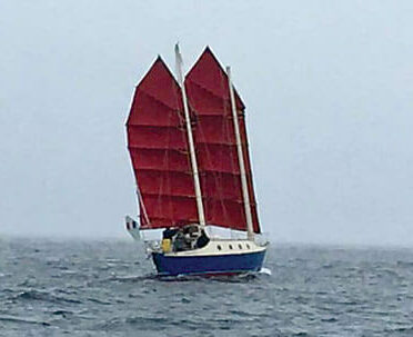 SV Tip Toe, a Benford 34 wooden junk rigged schooner