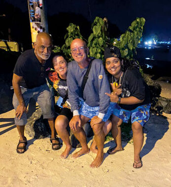 Sanne and Marijn with their Trini friends Adrianna and Lawrence. Photography by Sanne and Marijn Bast