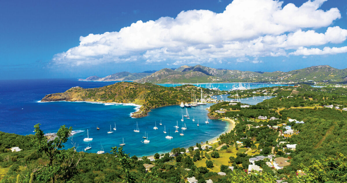 View of English Harbour from Shirley Heights, Antigua. Photo credits Antigua and Barbuda Tourism Authority