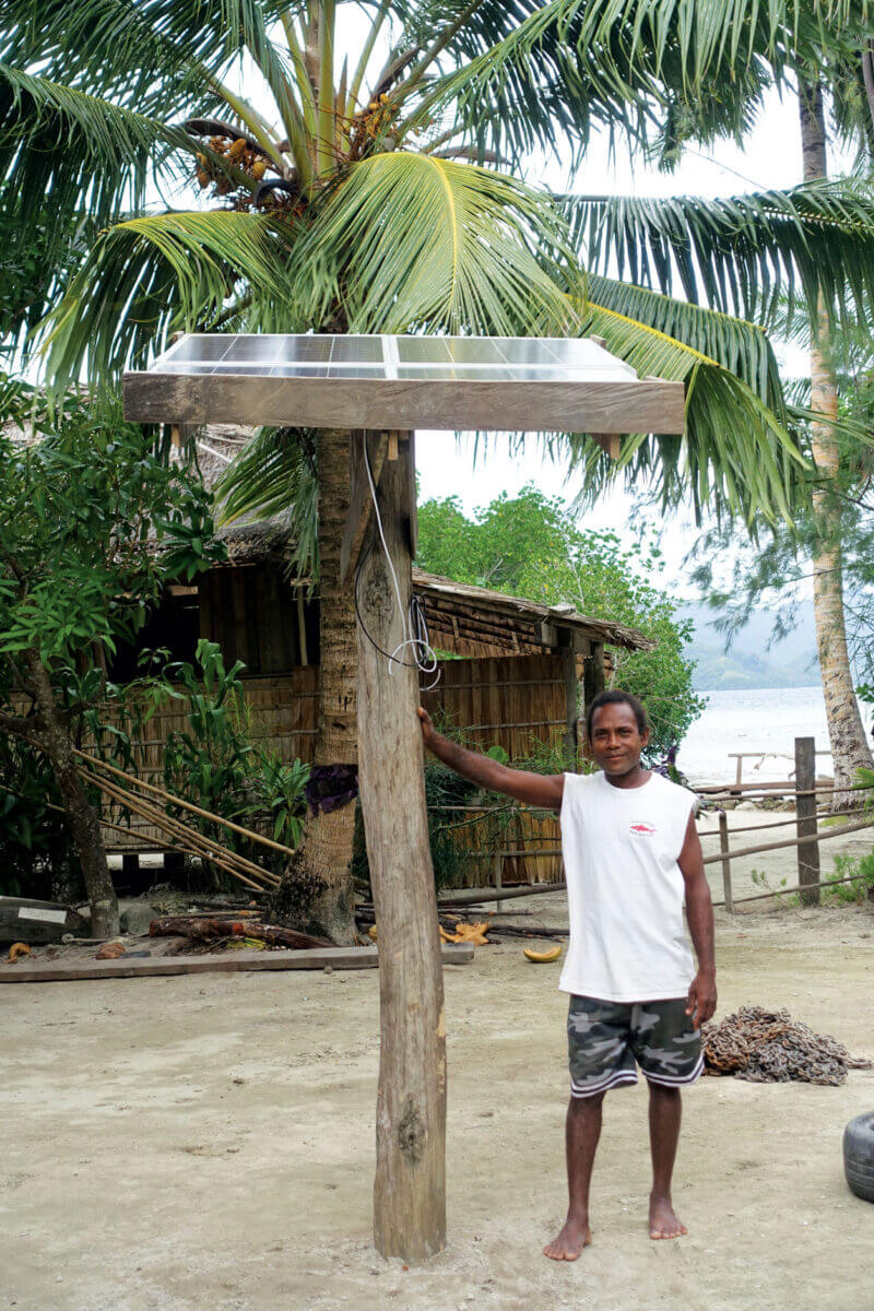 Our old panels brought electricity to a village in the Solomons. Photo by Birgit Hackl & Christian Feldbauer