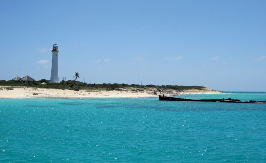 Castle Island Light House With Wreck