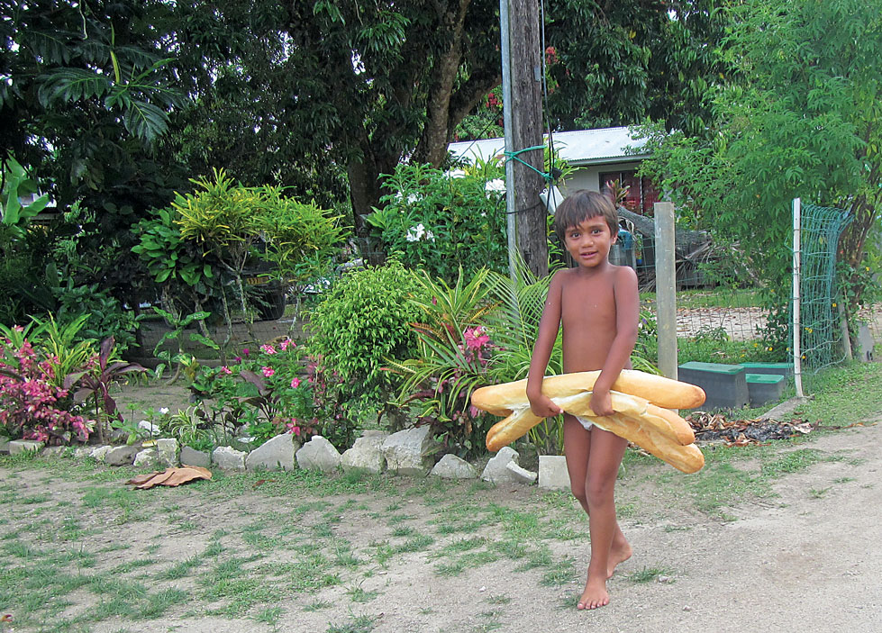 Baguettes are sold everywhere in French Polynesia