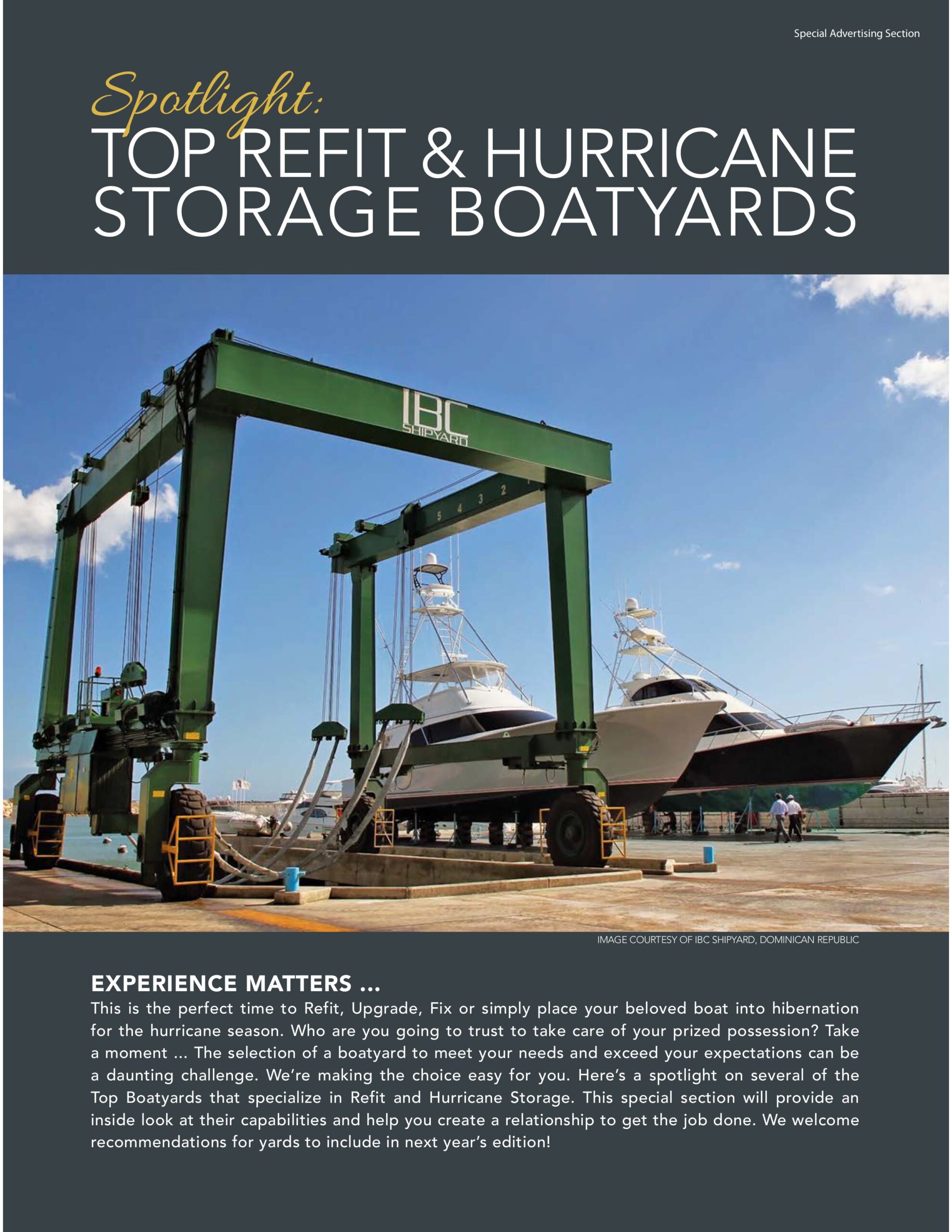Top Refit & Hurricane Storage Boatyards 2026